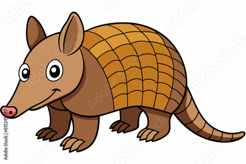 armadillo cartoon vector illustration