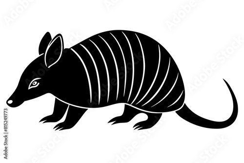 armadillo line art silhouette illustration