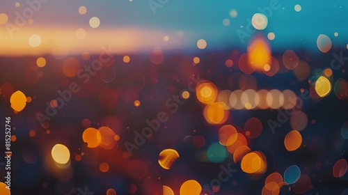 Bokeh warm colors, blurred background