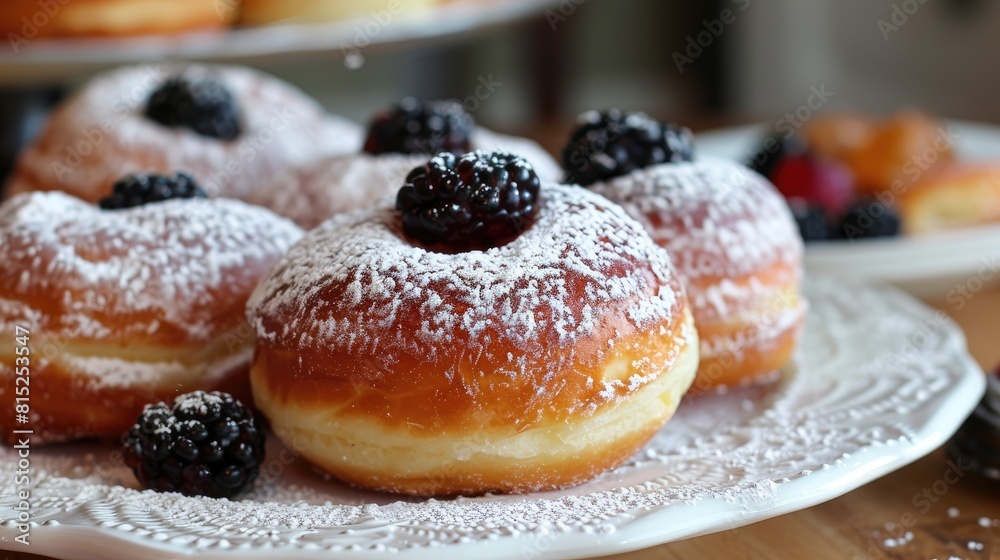 Delicious jelly donuts for Hanukkah