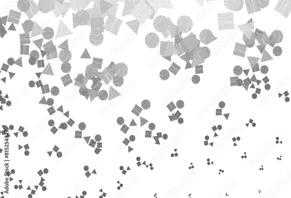 Fototapeta premium Light Silver, Gray vector backdrop with lines, circles, rhombus.