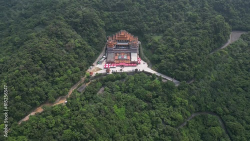 Aerial video of Jiufen Qingyun Temple Jiufen Taiwan photo