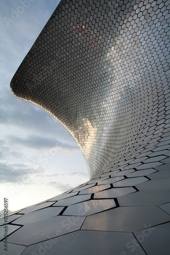 MEXICO CITY, MEXICO - NOVEMBER 17 . 2012: Detail of the Soumaya Museum in Plaza Caso in Polanco