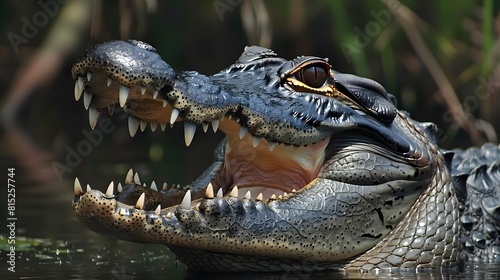 Captive Alligators Details of Teeth and Jaws Powerful Animals © Love Muhammad