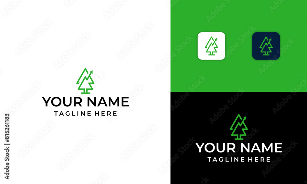 A simple and modern tree logo is suitable for your business in the investment and financial sectors A simple and modern tree logo is suitable for your business in the investment and financial sectors