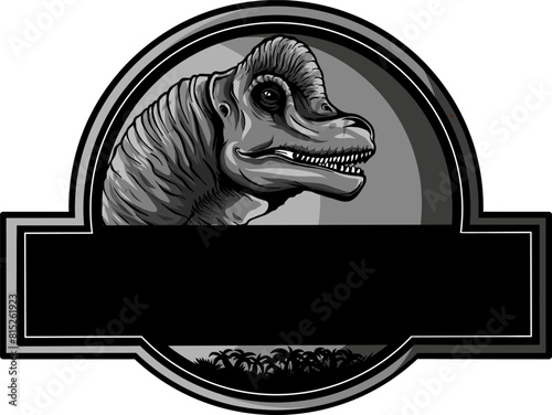 monochrome Brachiosaurus dinosaur sketch vector illustration design