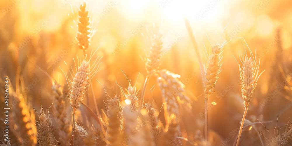 A stunning sunset over a golden wheat field, highlighting the beauty of nature and the agricultural landscape. A stunning sunset over a golden wheat field, highlighting the beauty of nature and the agricultural landscape.
