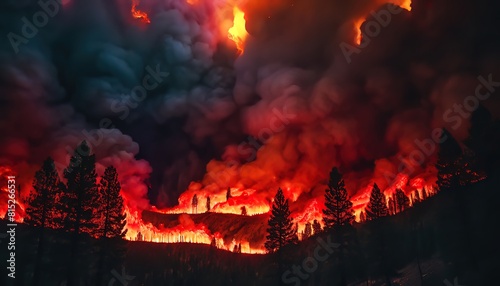 Forest Fire Protection Day in the USA. big forest fires. disasters. environmental destruction