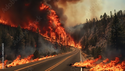 Forest Fire Protection Day in the USA. big forest fires. disasters. environmental destruction © Vladislav