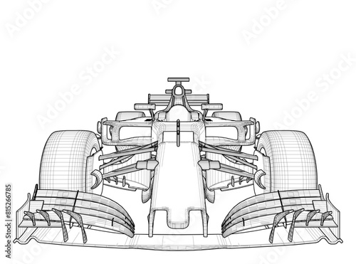 Race Car Vector. Illustration Isolated On White Background. A vector illustration Of A Sports Limousine.