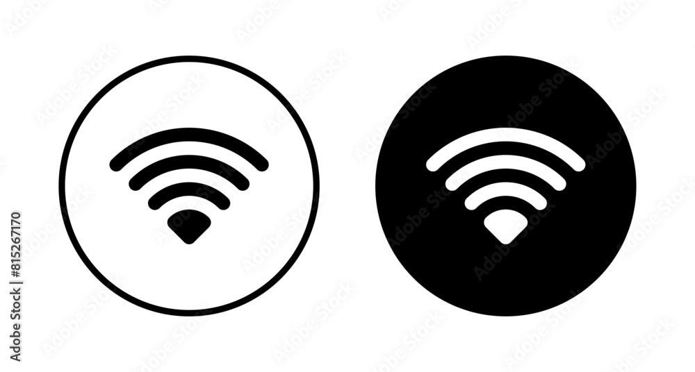 WIFI Icon vector isolated on white background. signal vector icon. Wireless and wifi icon or sign for remote internet access WIFI Icon vector isolated on white background. signal vector icon. Wireless and wifi icon or sign for remote internet access