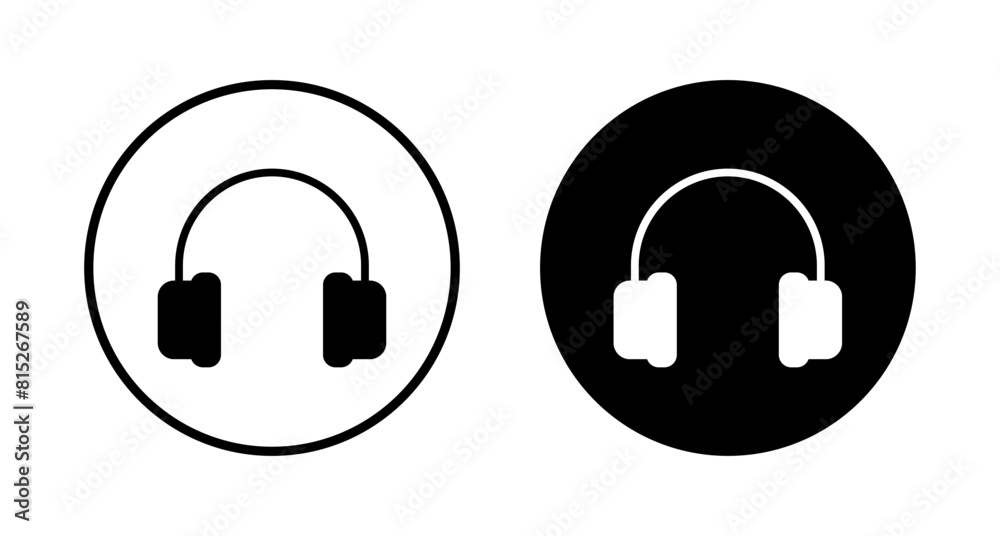 Headphone icon vector isolated on white background. Headphone vector icon. Call us Headphone icon vector isolated on white background. Headphone vector icon. Call us