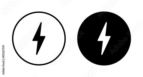 Free Download Lightning icon vector isolated on white background. Bolt icon vector. Energy and thunder electric icon - GFXLoad