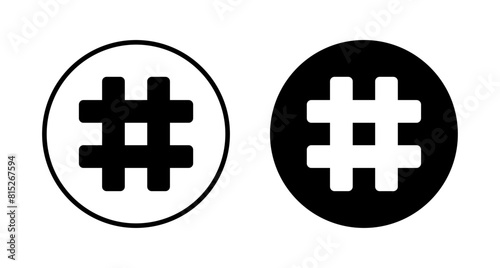 Hashtag icon vector isolated on white background. hashtag vector icon