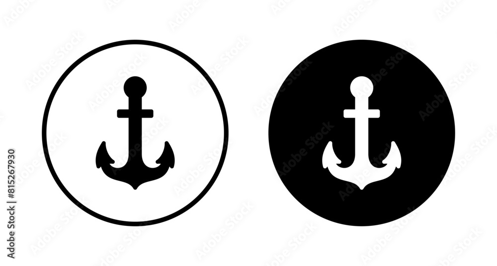 Anchor icon vector isolated on white background.Anchor symbol logo. Anchor marine icon. Anchor icon vector isolated on white background.Anchor symbol logo. Anchor marine icon.