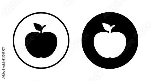 Apple icon vector isolated on white background. Apple vector icon.