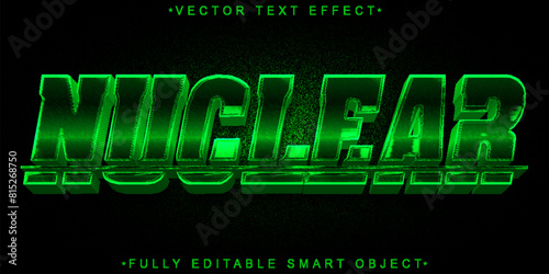 Green Shiny Nuclear Vector Fully Editable Smart Object Text Effect
