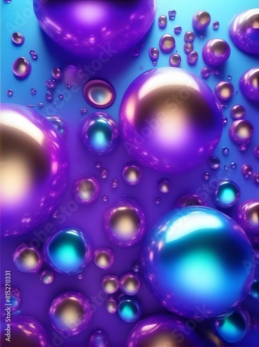 3D water drops background