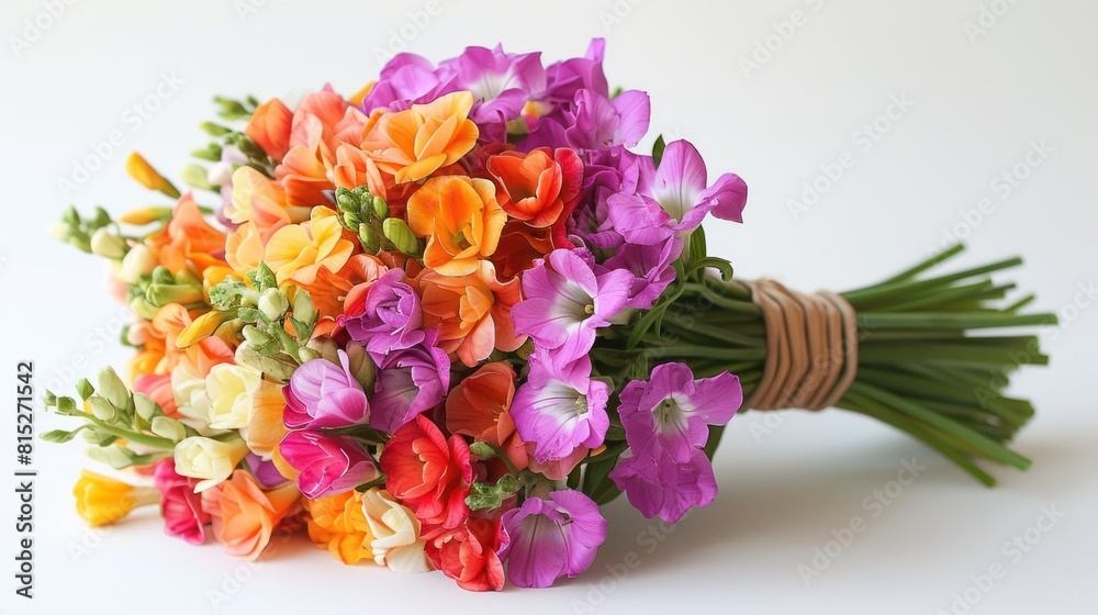 Vibrant Freesia Blossoms in a Stunning Bouquet