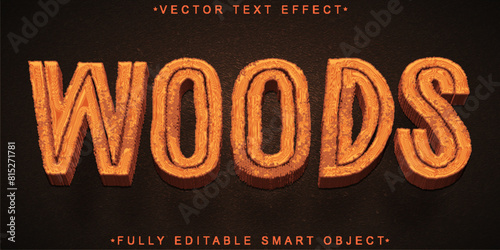 Timber Woods Vector Fully Editable Smart Object Text Effect
