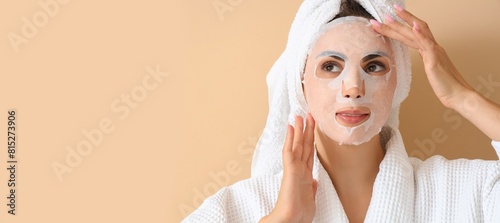 Young woman with facial she...