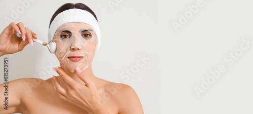 Young woman with facial she...
