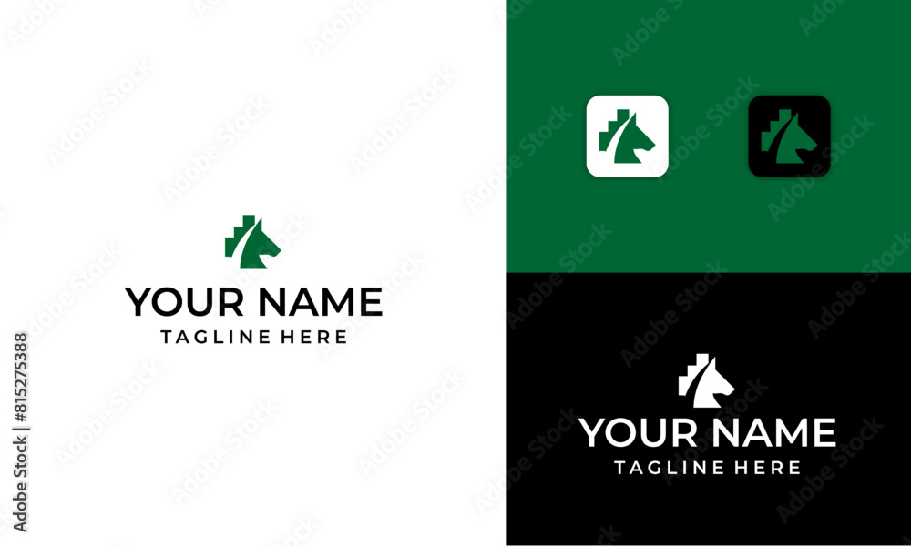 A simple modern horse logo can be used for corporate, investment or financial business logos A simple modern horse logo can be used for corporate, investment or financial business logos