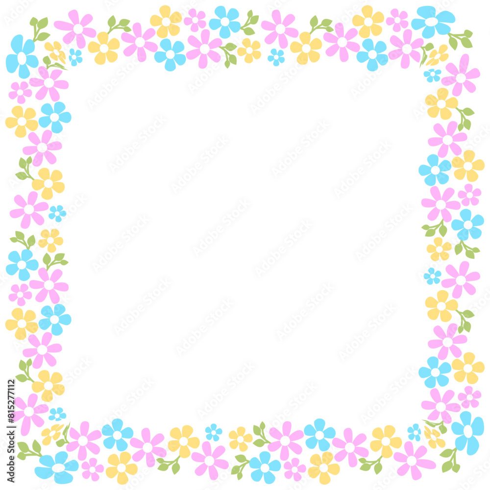 Hand drawn floral wreath on white background Hand drawn floral wreath on white background