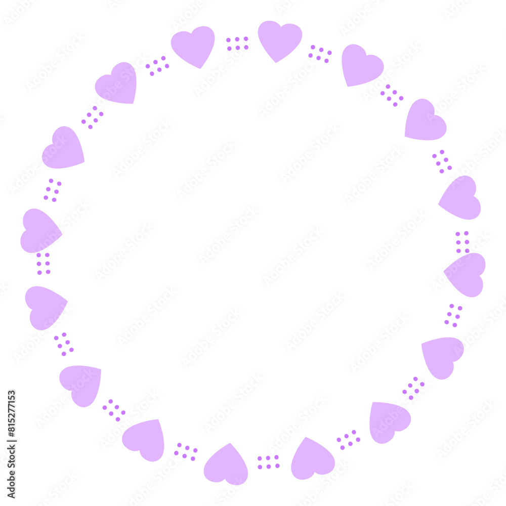 Hand drawn hearts border and frame on white background Hand drawn hearts border and frame on white background