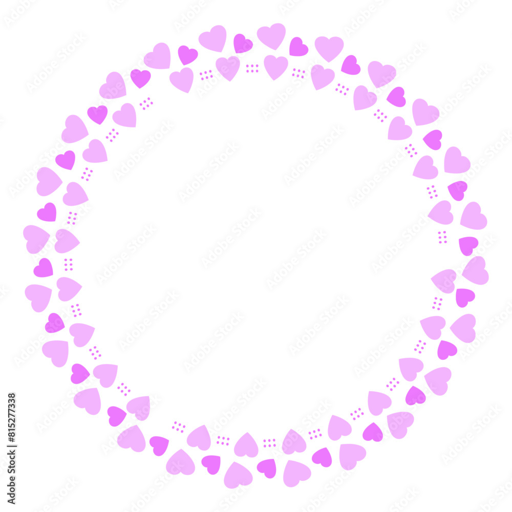 Hand drawn hearts border and frame on white background Hand drawn hearts border and frame on white background