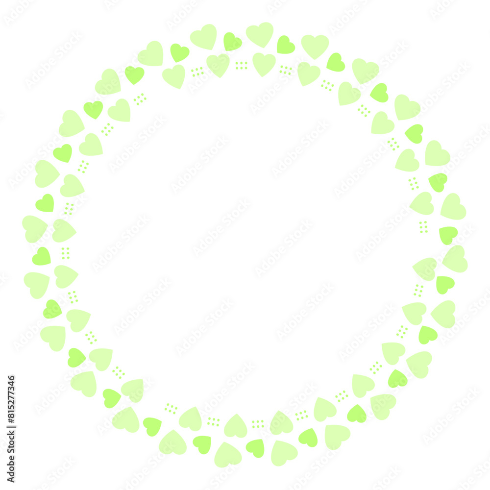 Hand drawn hearts border and frame on white background Hand drawn hearts border and frame on white background