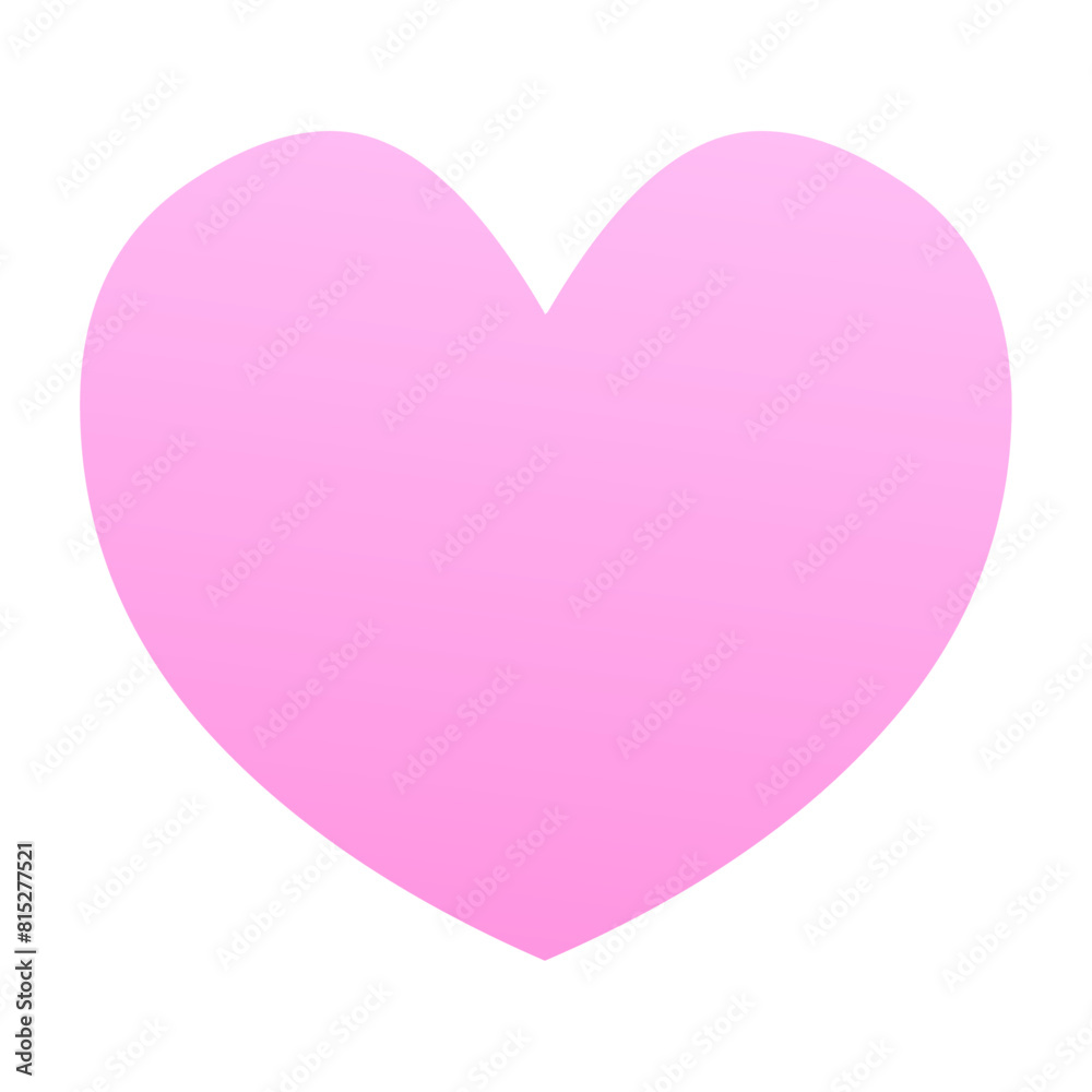 Cute heart shape cartoon Flat illustration of heart shape icon