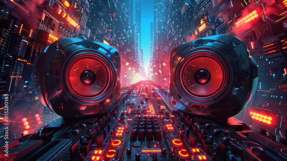 A modern wallpaper design with an electronic music influence. A modern wallpaper design with an electronic music influence.