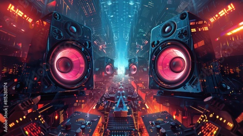 Cool wallpaper depicting the energy of electronic music.