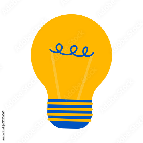 Light bulb symbol of creativity innovation inspiration invention and idea Hand drawn style