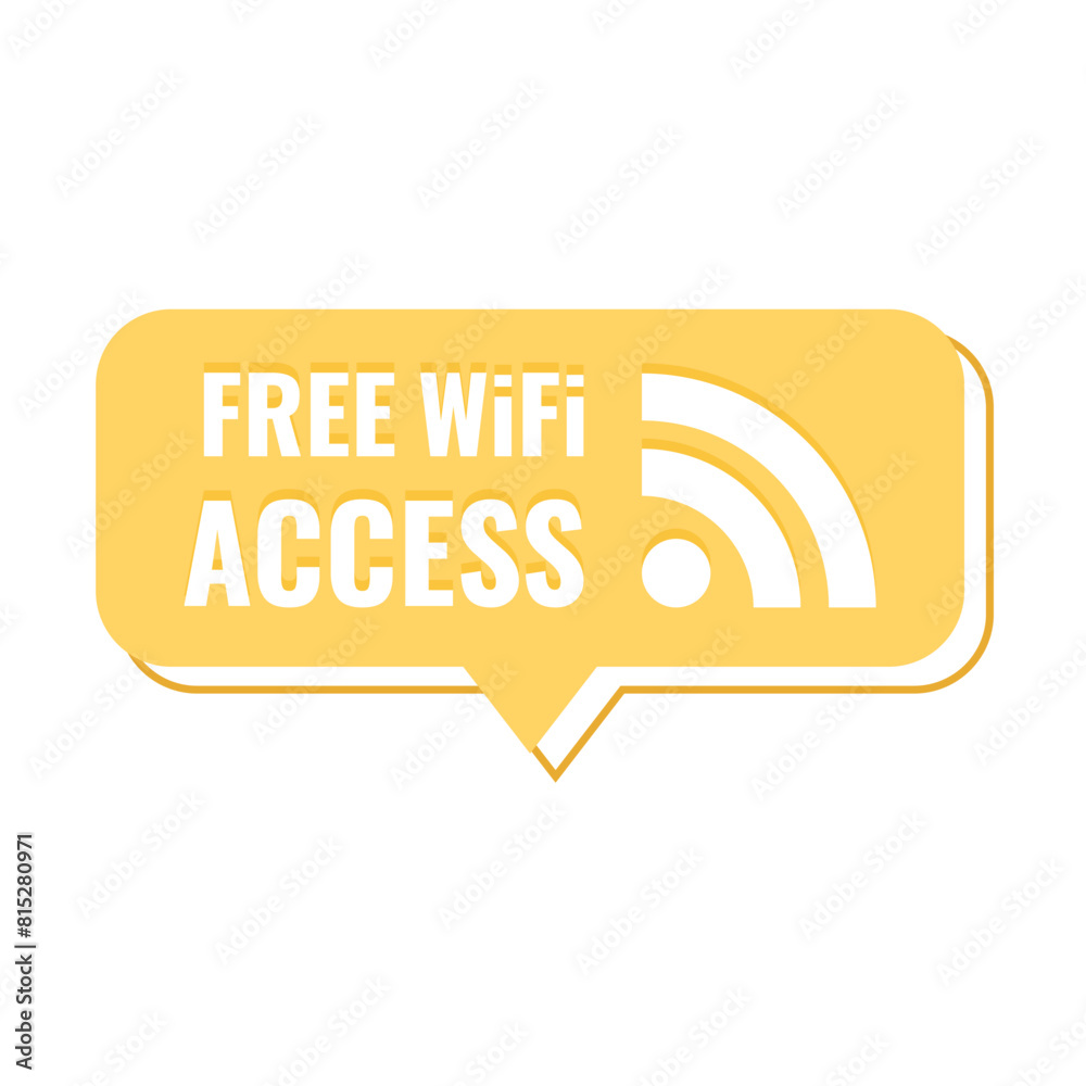 Wifi access label Vector illustration Wifi access label Vector illustration