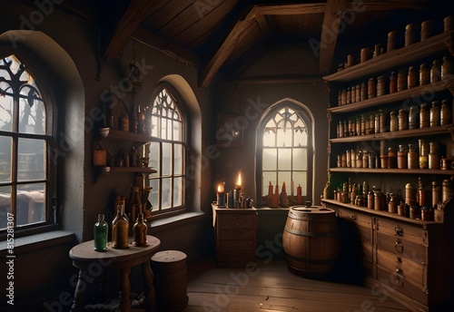 wizard s attic filled with potions and scrolls  generative AI