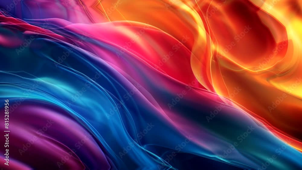 Animated background of abstract motion colorful painting in watercolor. looping time-lapse video