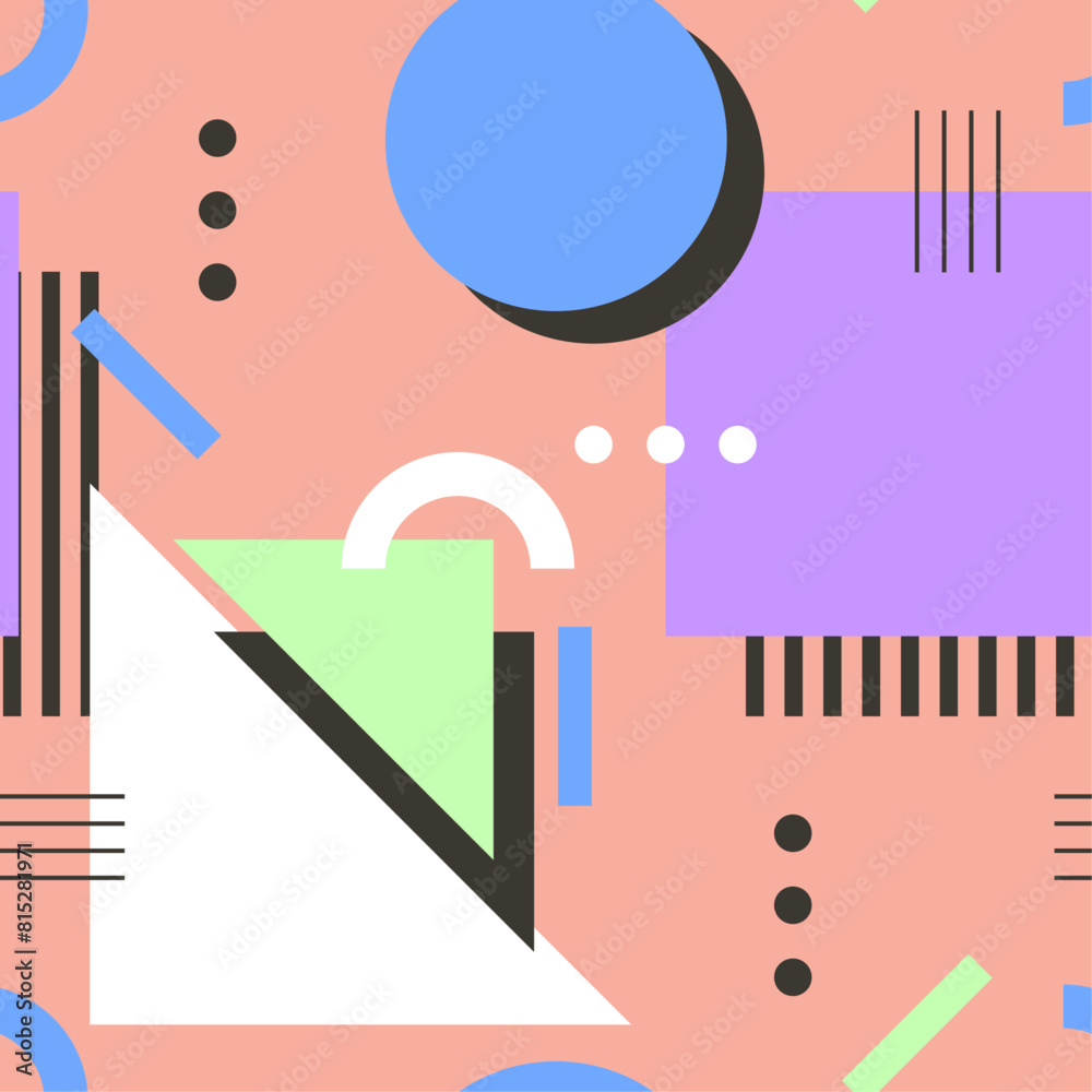 Obraz premium Geometric shapes background in flat design