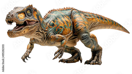 tyrannosaurus rex dinosaur on white transparent background