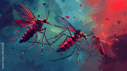 World Malaria day. Fight against malaria awareness poster.