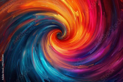 prismatic vortex a mesmerizing whirlwind of vibrant colors swirling in perfect harmony digital painting