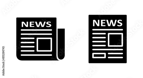 Newspaper icon set. news paper vector sign