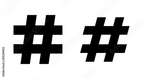 Hashtag icon set. hashtag symbol