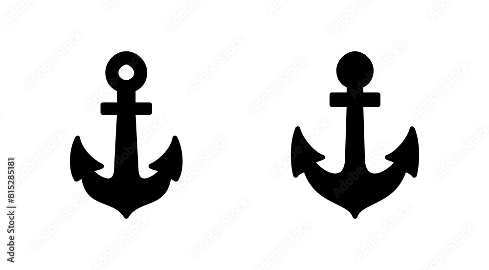 Anchor icon set. Anchor symbol logo. Anchor marine icon. Anchor icon set. Anchor symbol logo. Anchor marine icon.