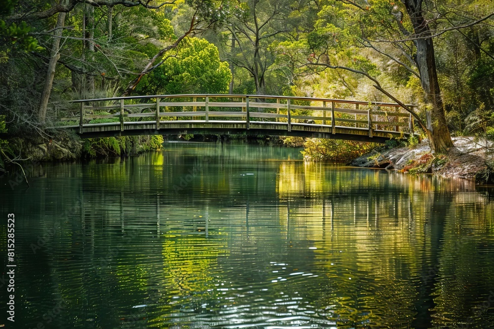 serene river crossing picturesque bridge spanning tranquil waters idyllic landscape photography serene river crossing picturesque bridge spanning tranquil waters idyllic landscape photography