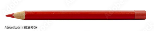 red pencil single isolated on white background.