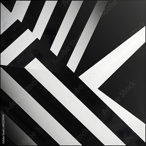 Wallpaper Mural A black and white photo of a wall with white stripes. The photo is abstract and has a modern feel to it Torontodigital.ca
