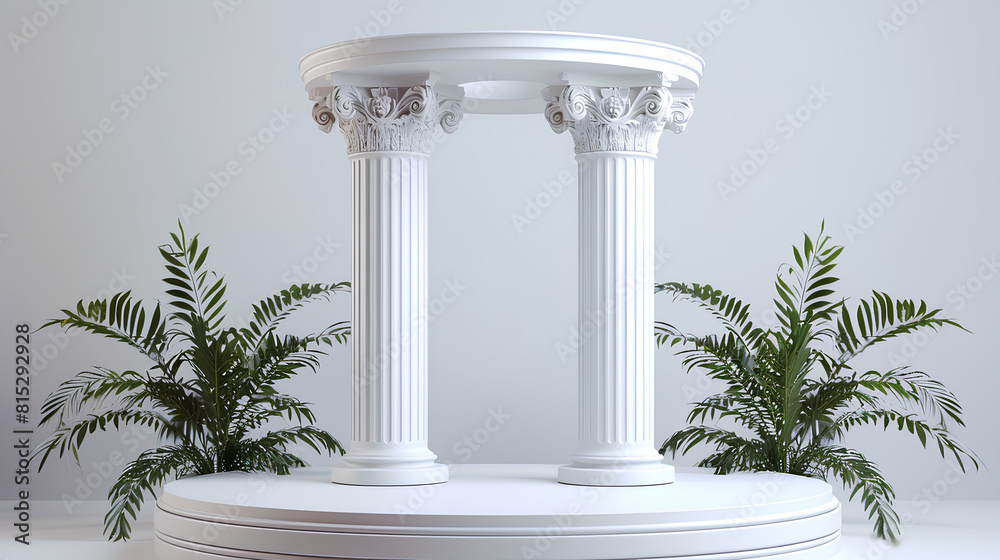 Podium Ancient Rome Background podium column 3d roman luxury greek white ancient display ...