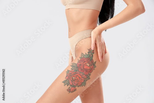 Beautiful young woman in be...